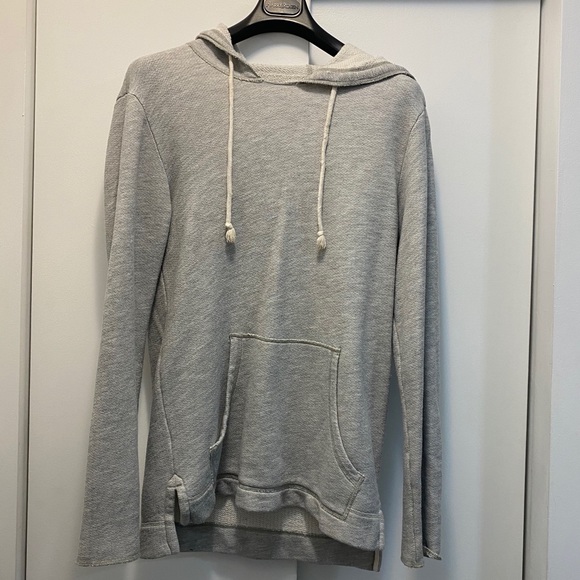 Men’s velvet soft grey hoodie - Picture 1 of 2